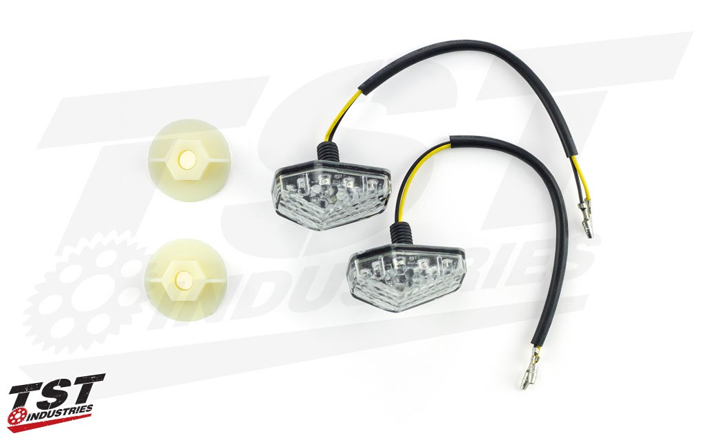 Clear LED Front Flushmount Turn Signal for the Suzuki DRZ400S / DRZ400M.