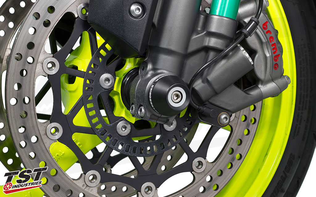 Protect your Kawasaki ZX-10R with Womet-Tech Fork Sliders.