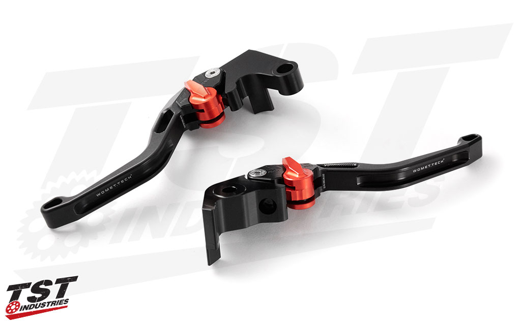 Upgrade your Yamaha R6 or R1 motorcycle with black anodized levers from Womet-Tech.