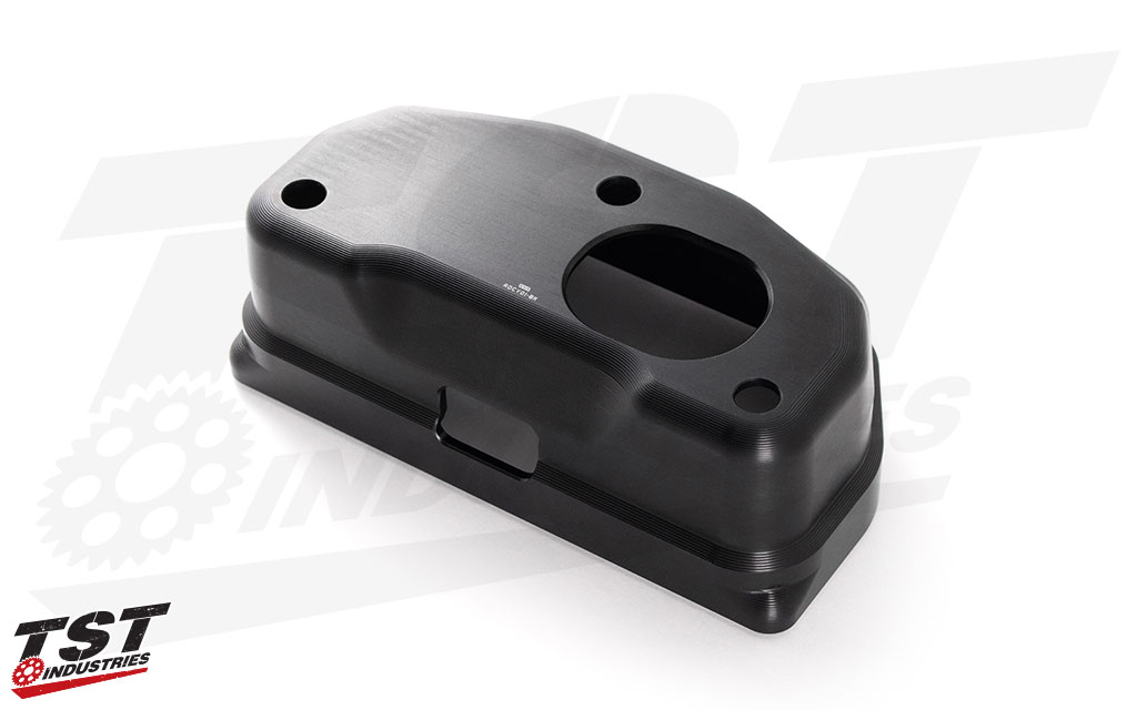 Durable black anodized finish and built-in connection and mounting points.