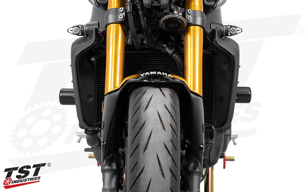 These Frame Sliders were designed specifically for the 2021-2023 Yamaha MT-09.
