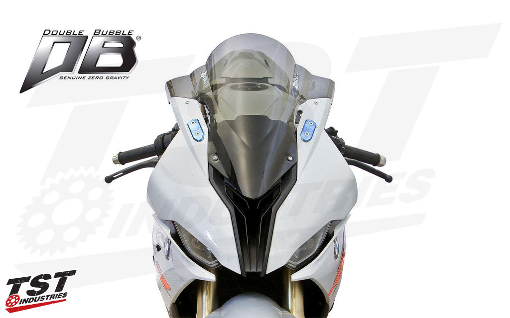 Provides a taller height profile when compared to the stock 2020 BMW S1000RR windscreen.