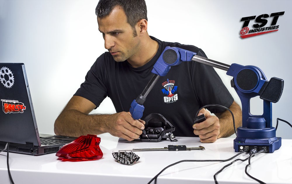 TST Industries getting a jump start on creation of integrated tail light and other YZ Yamaha