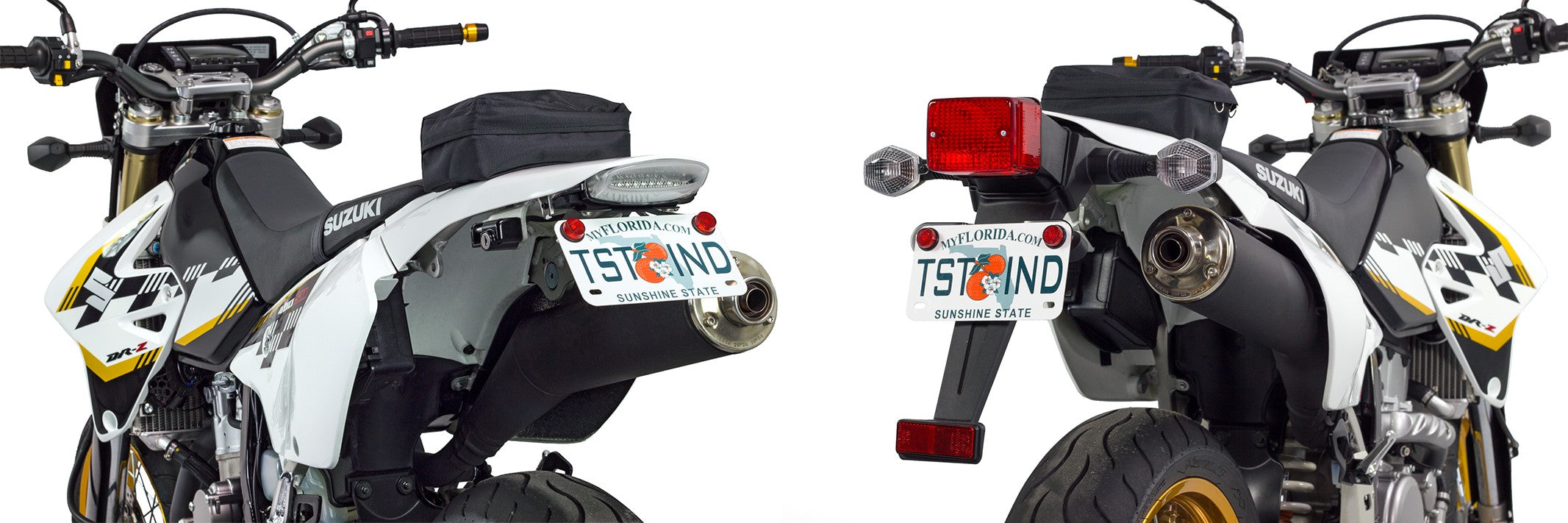 TST Industries DRZ400 Integrated Tailllight vs OEM taillight