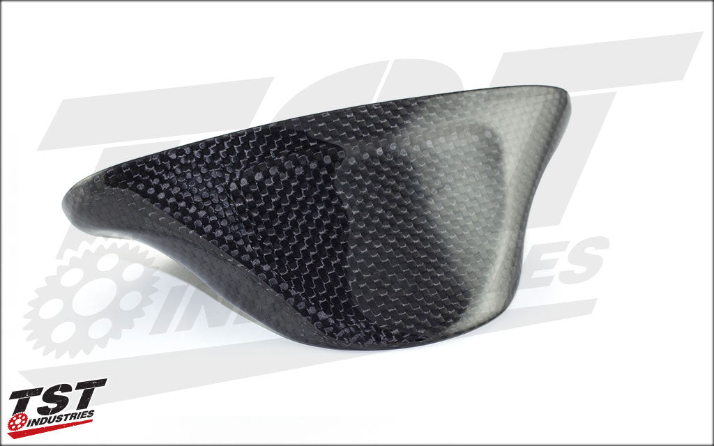 Gloss Carbon Fiber Exhaust Tip for the CBR600RR 2007 - 2012.