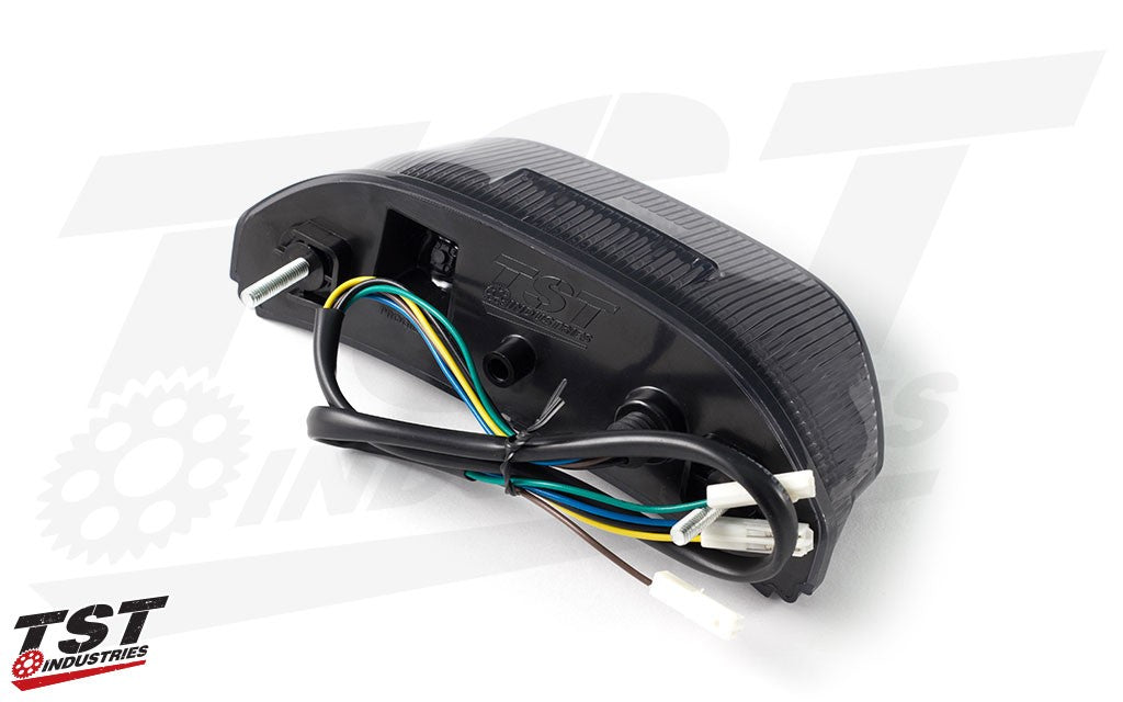 We designed the new CBR600RR Integrated Tail Light to have a simply and easy to reach Program button and plug-and-play wiring.