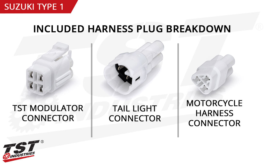 Suzuki Type 1 harness plug details.