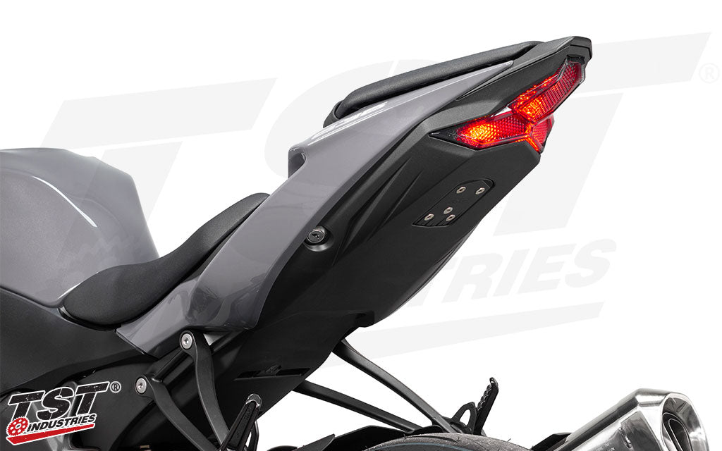 Clean up the tail of your 2019+ Kawasaki ZX6R with the TST LED Integrated Tail Light.