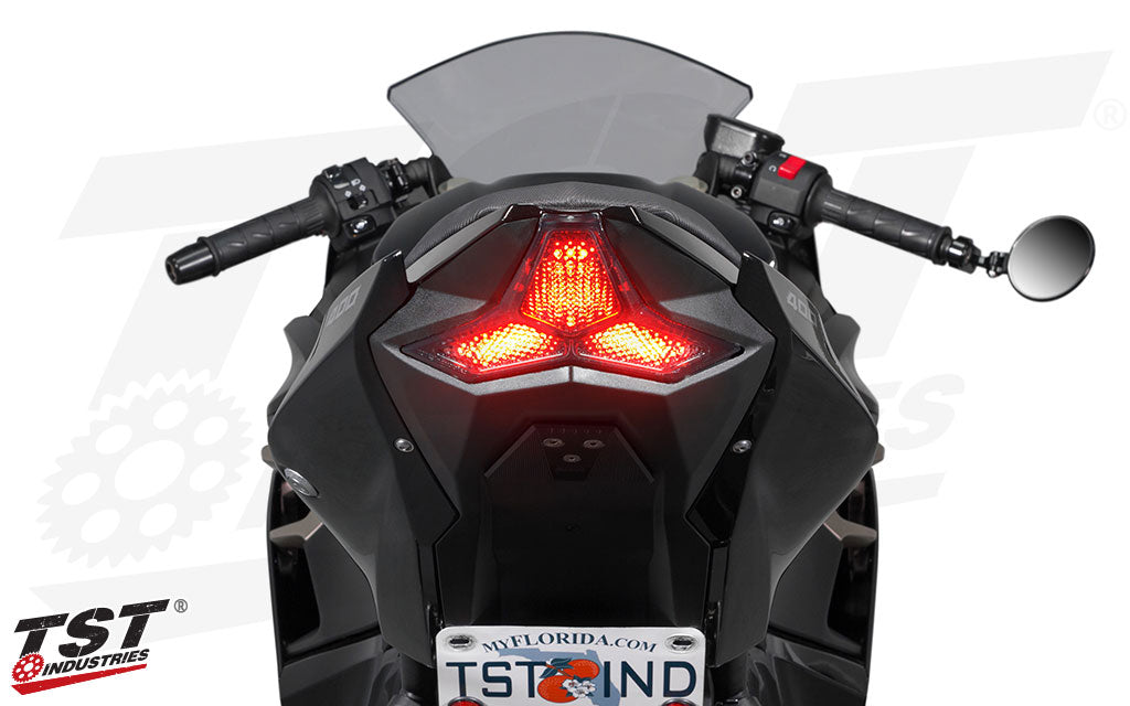 Ditch the signals and gain a sleek, race inspired look with the TST LED Integrated Tail Light.