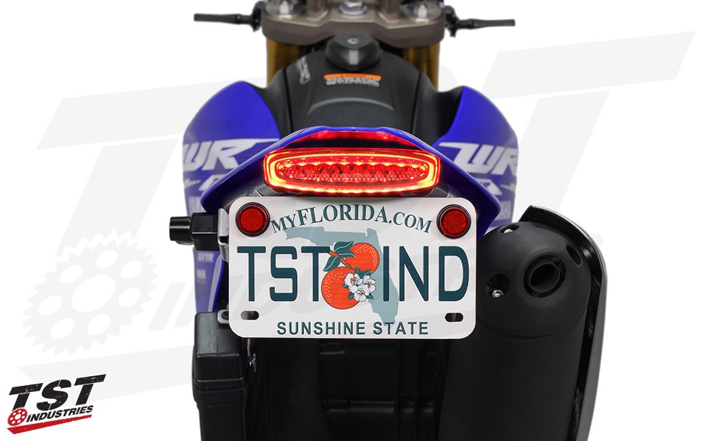 Unique LED perimeter light design improves the look of your WR250R.