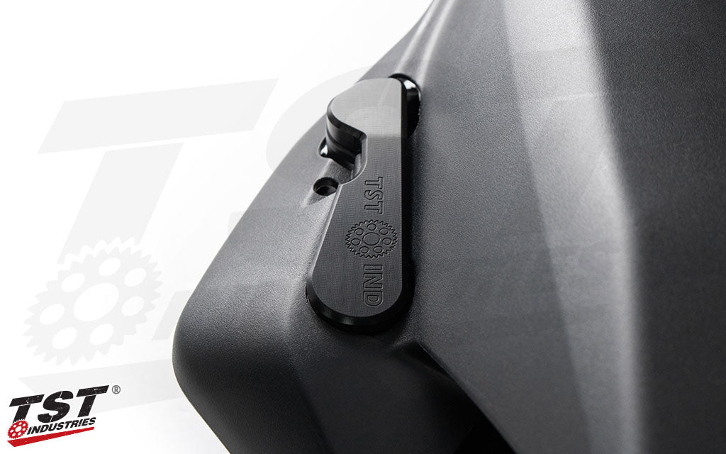 Clean up the look of your 2017-2020 Yamaha R6 with TST Passenger Peg Block-Off Plates.
