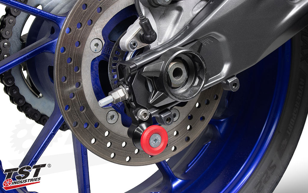 Make your ride yours by customizing the spool color with TST Swingarm Spool Accent Caps.