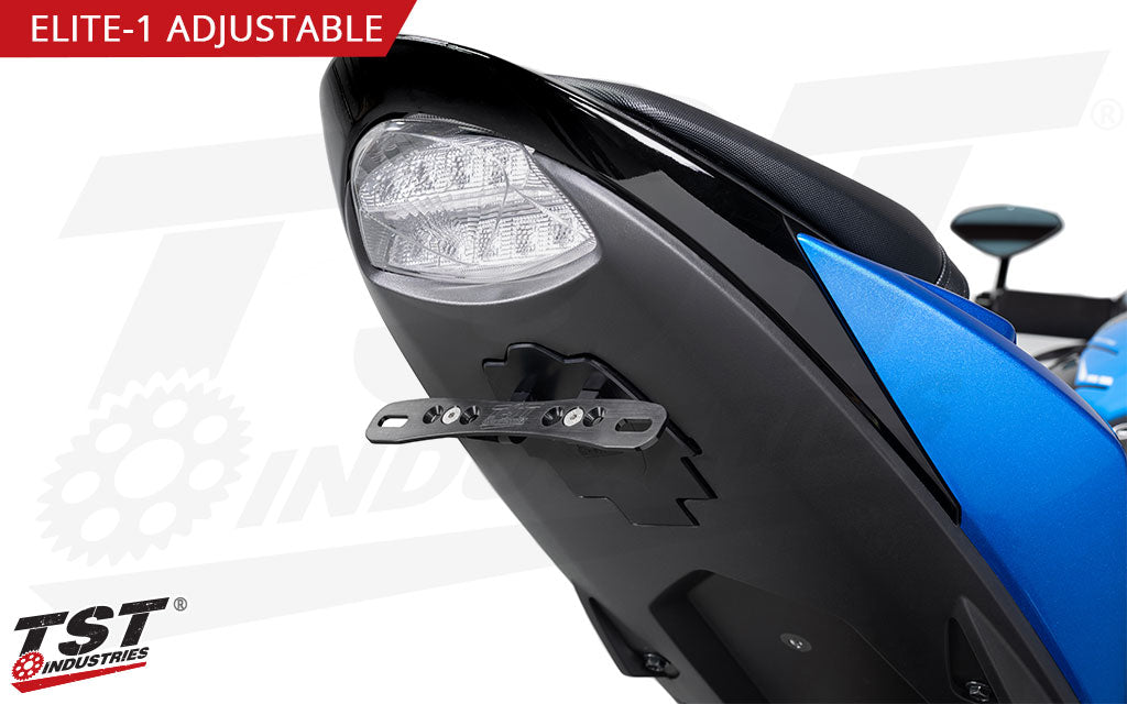 TST Adjustable Elite-1 Fender Eliminator installed on the 2017-2022 Suzuki GSX-S750.