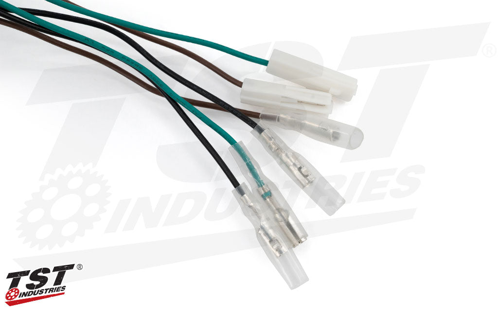 Features dedicated wires to enable the addition of external turn signals.