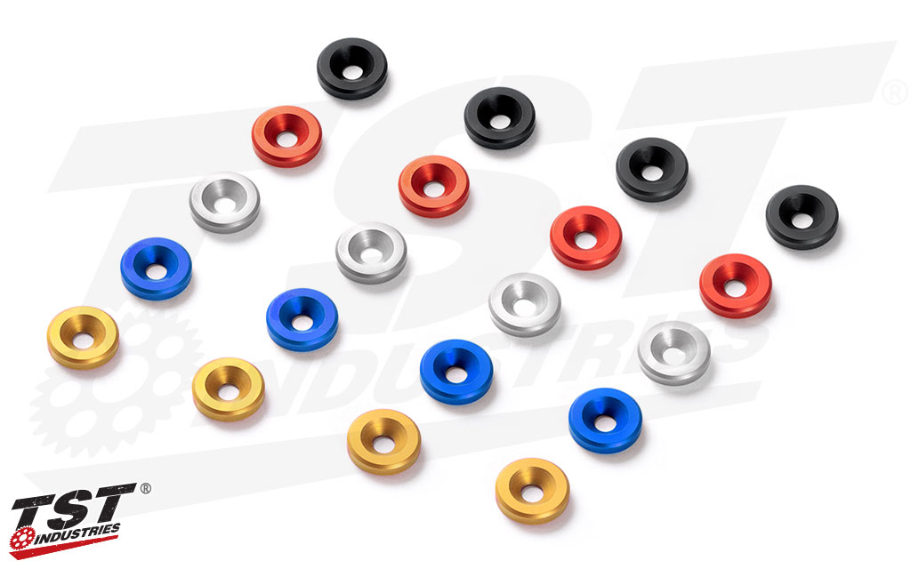 5 Available Anodized Colors.