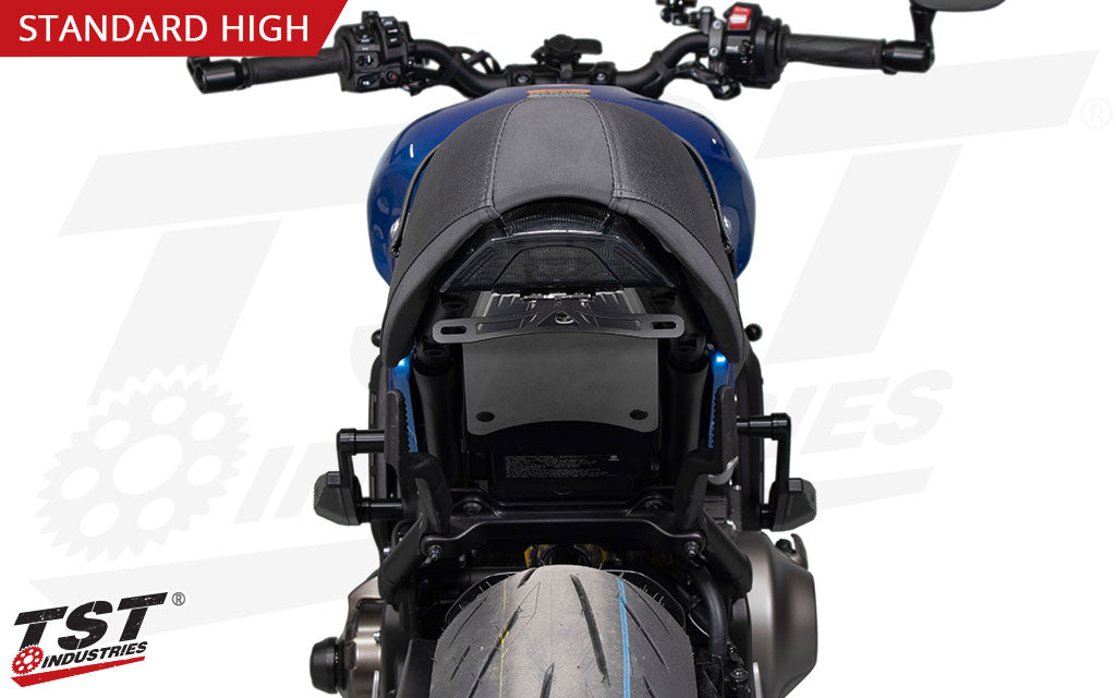 Elite-1 Standard High Fender Eliminator features a fixed license plate bracket.
