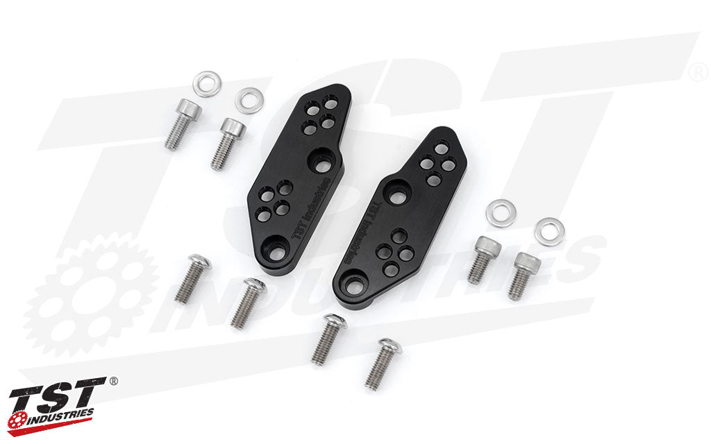 TST Adjustable Rearset Riser Brackets for Suzuki GSX-8S 2023+ / GSX-8R 2024+