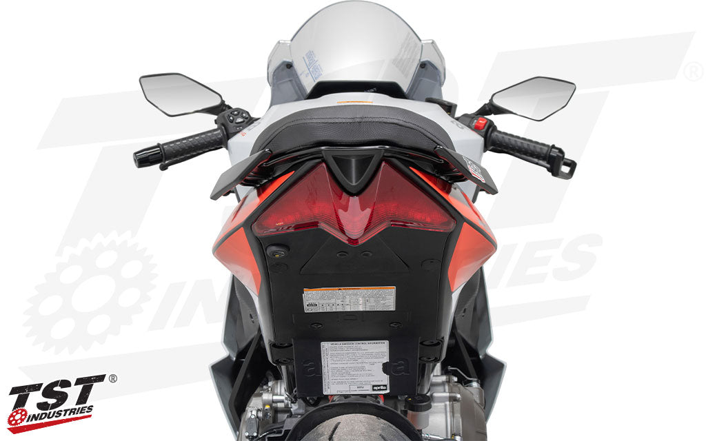 Designed to follow the shape of the stock undertail and blend in with the surrounding parts of your Aprilia RS 457.