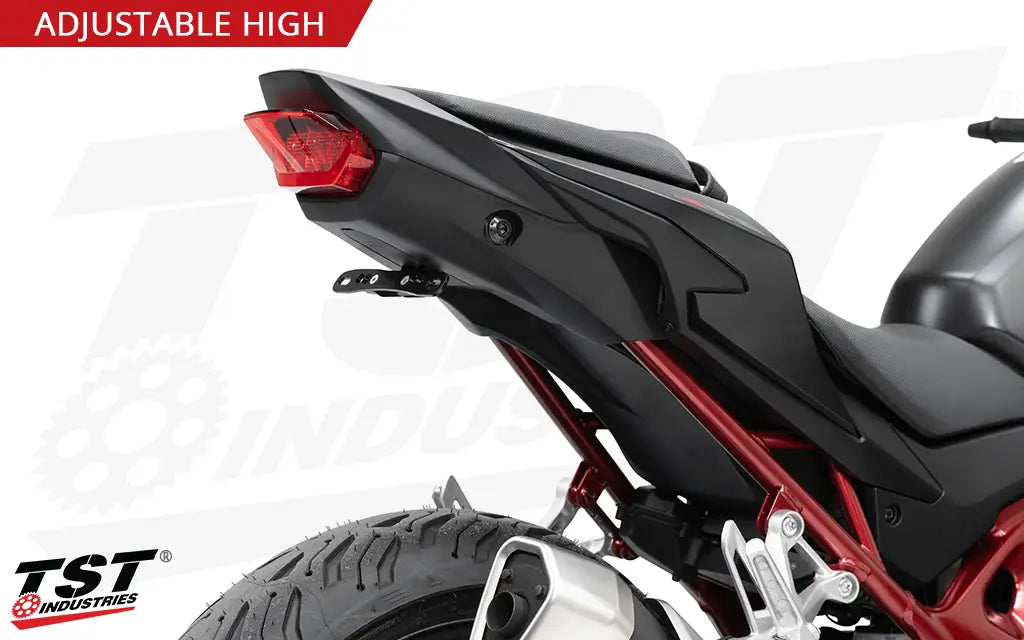 TST Industries Adjustable High Mount Fender Eliminator for the 2025+ Honda CB750 Hornet.