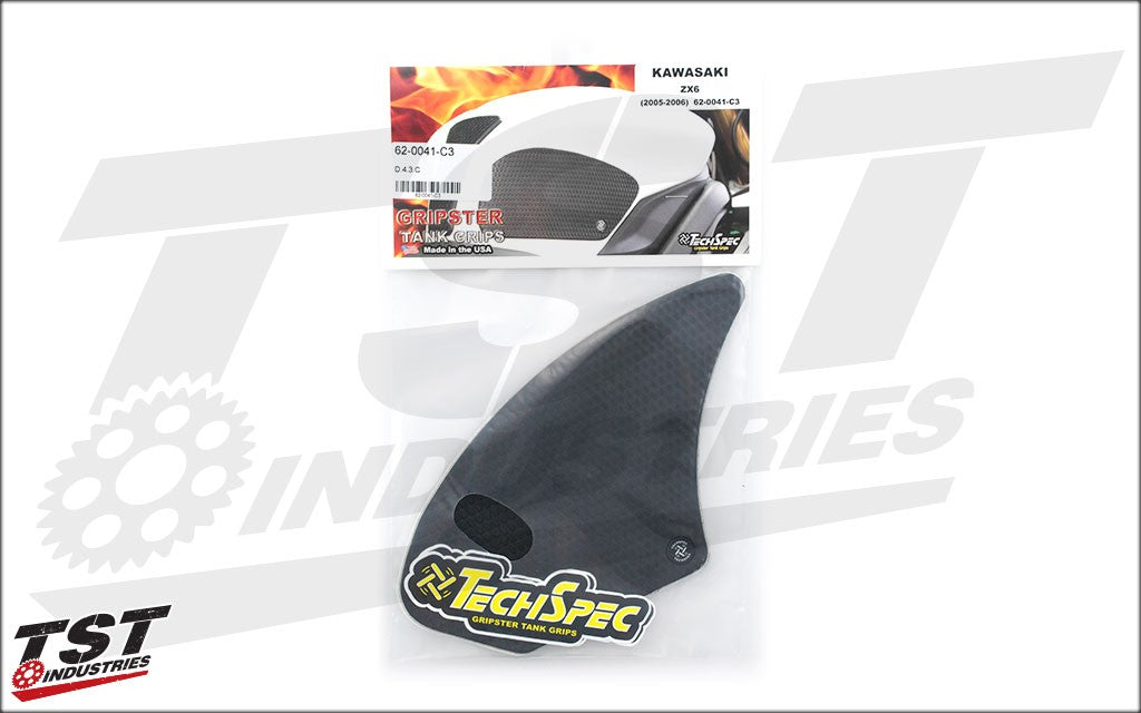 TechSpec Gripster Tank Grips for the 2005 2006 Kawasaki ZX6R.