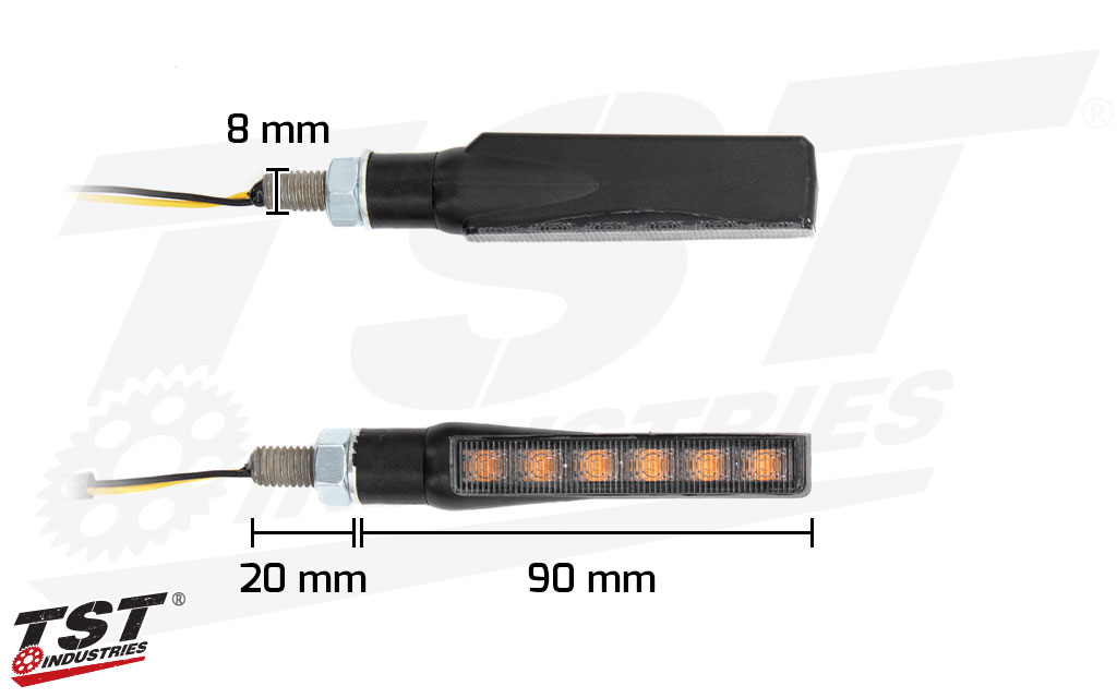 TST BL6 Sequential LED Pod Turn Signals measurements.