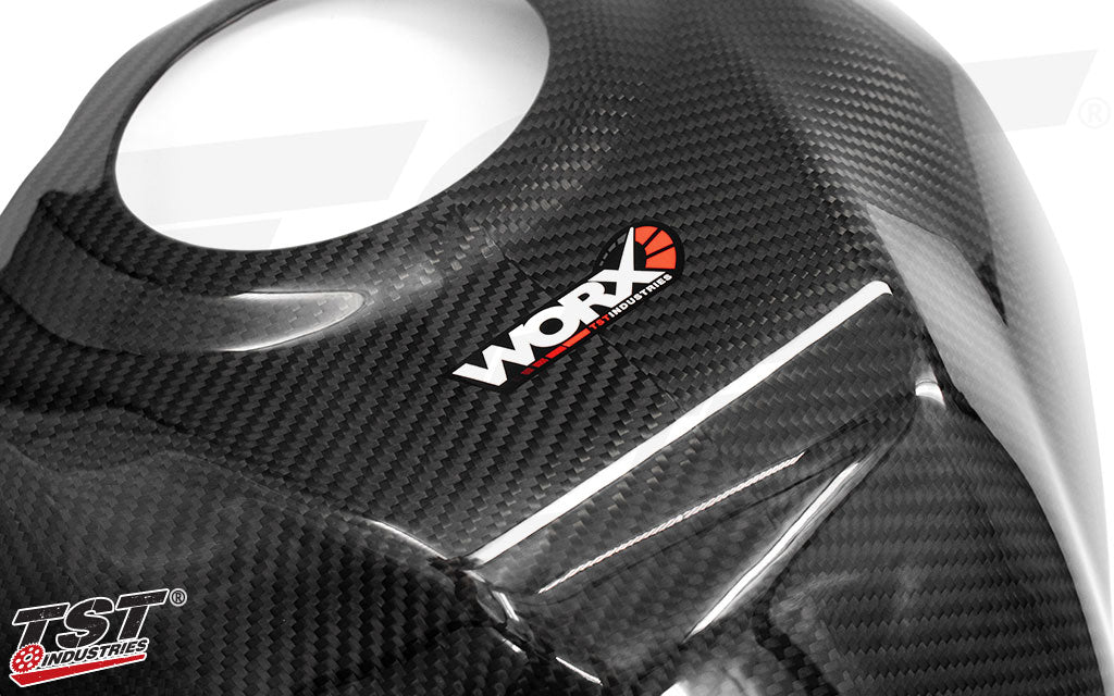 ウェットカバー TST WORX Carbon Fiber Tank Cover Extender | Kawasaki ZX-4RR / ZX-4R