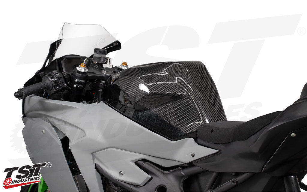 TST WORX Carbon Fiber Tank Cover Extender | Kawasaki ZX-4RR / ZX-4R