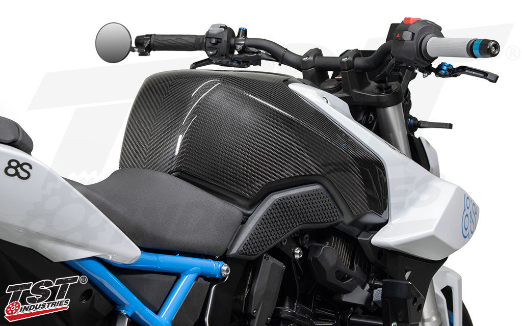 TST WORX Carbon Fiber Tank Cover Extender | Suzuki GSX-8R / GSX-8S
