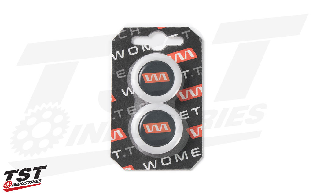 White Womet-Tech Slider Caps