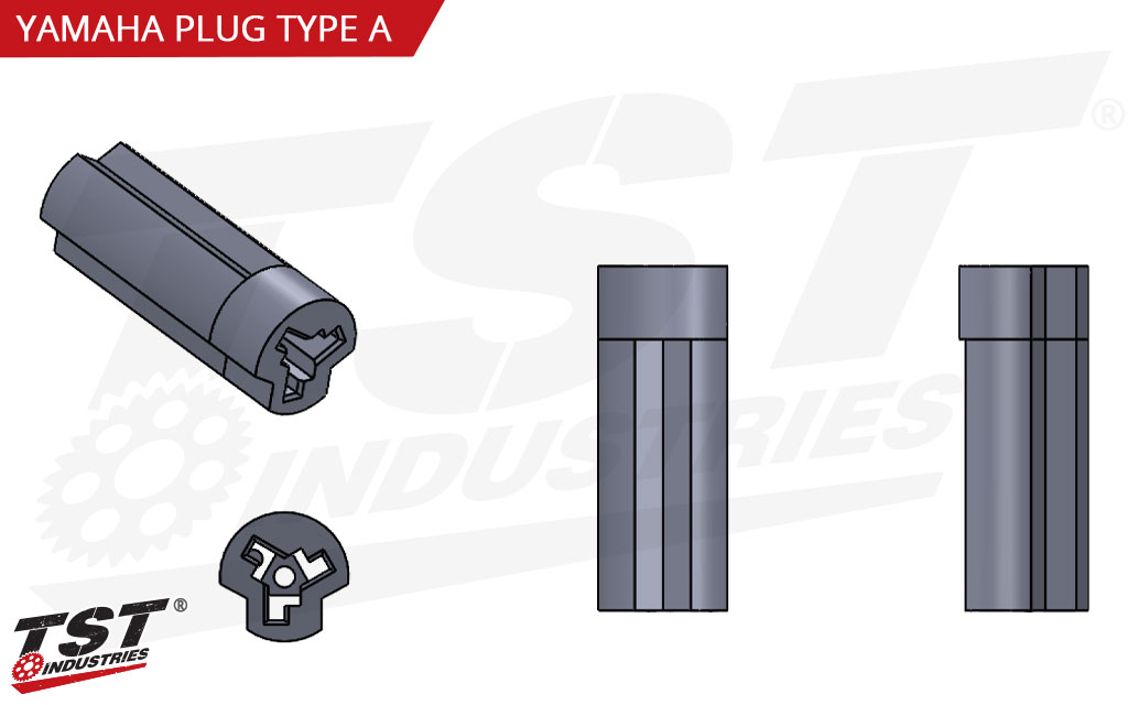 Diagram view of the TST Plug Adapter Yamaha OEM connector.