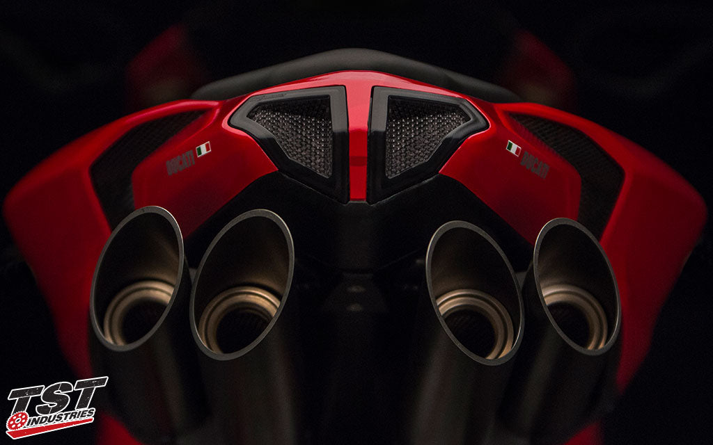 Upgrade your Ducati by ditching the stock signals and gain an all-in-one solution for brake lamp and turn signals.