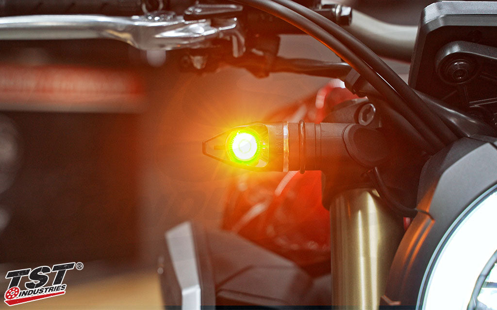 Bright SMD style LED illuminates during turn signal activation.