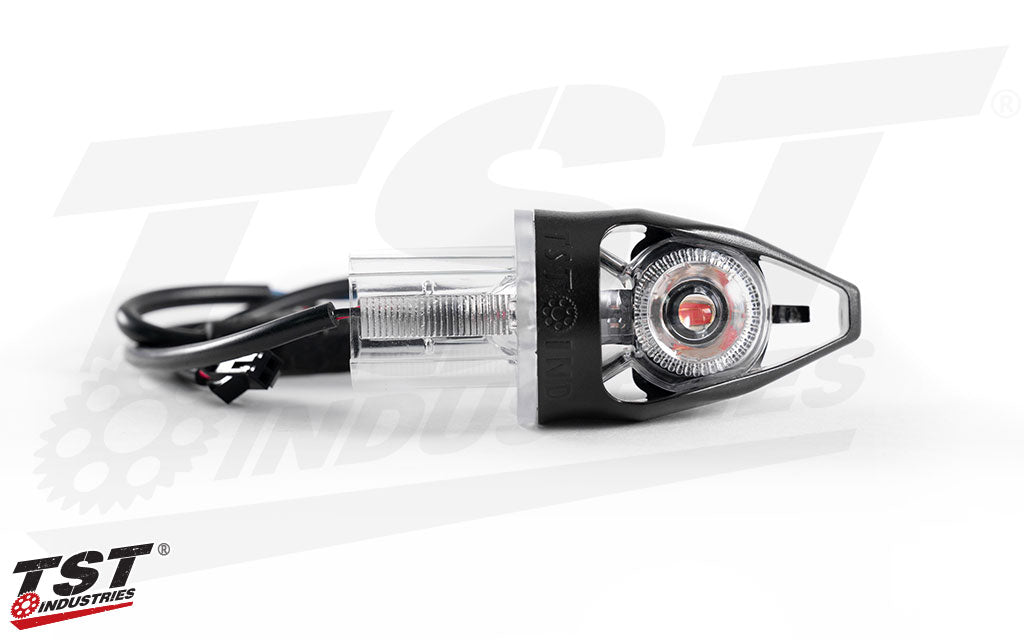 Clear TST MECH-GTR LED Front Turn Signals.