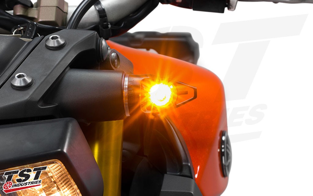 TST MECH-GTR LED Front Turn Signals | Yamaha FZ / MT