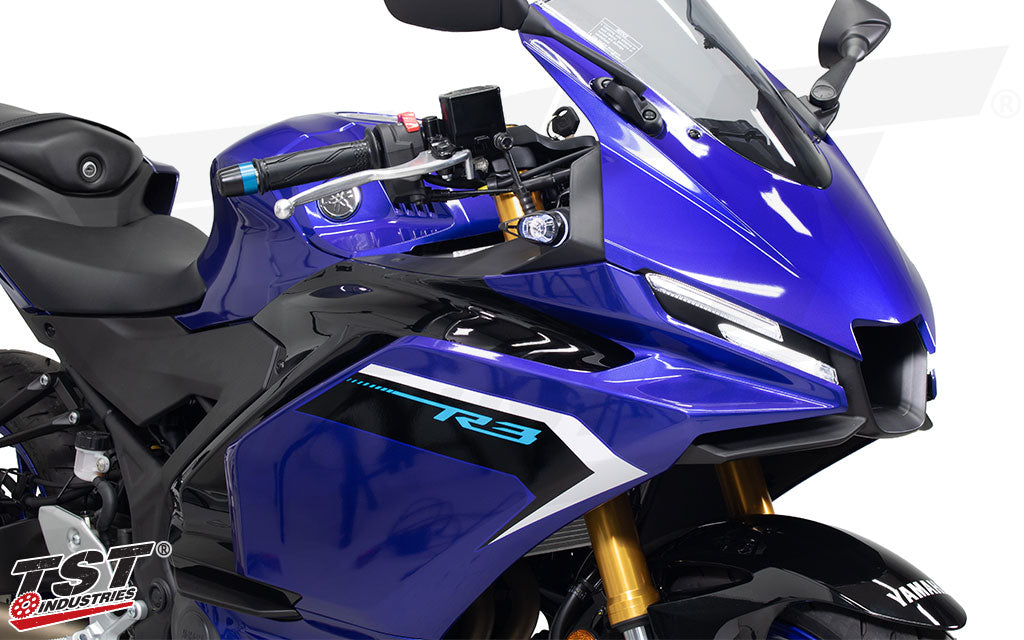 TST MECH-GTR LED Front Turn Signals | Yamaha R3 2025+