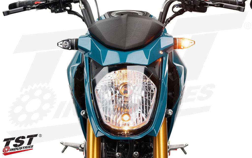 TST MECH-GTR LED Front Turn Signals | Kawasaki Z125 PRO 2017+