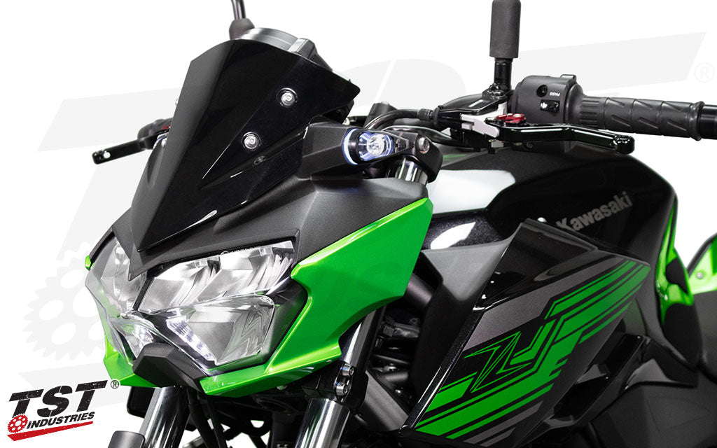 Upgrade your Kawasaki Z400 with brighter and more stylish turn signals by TST Industries.