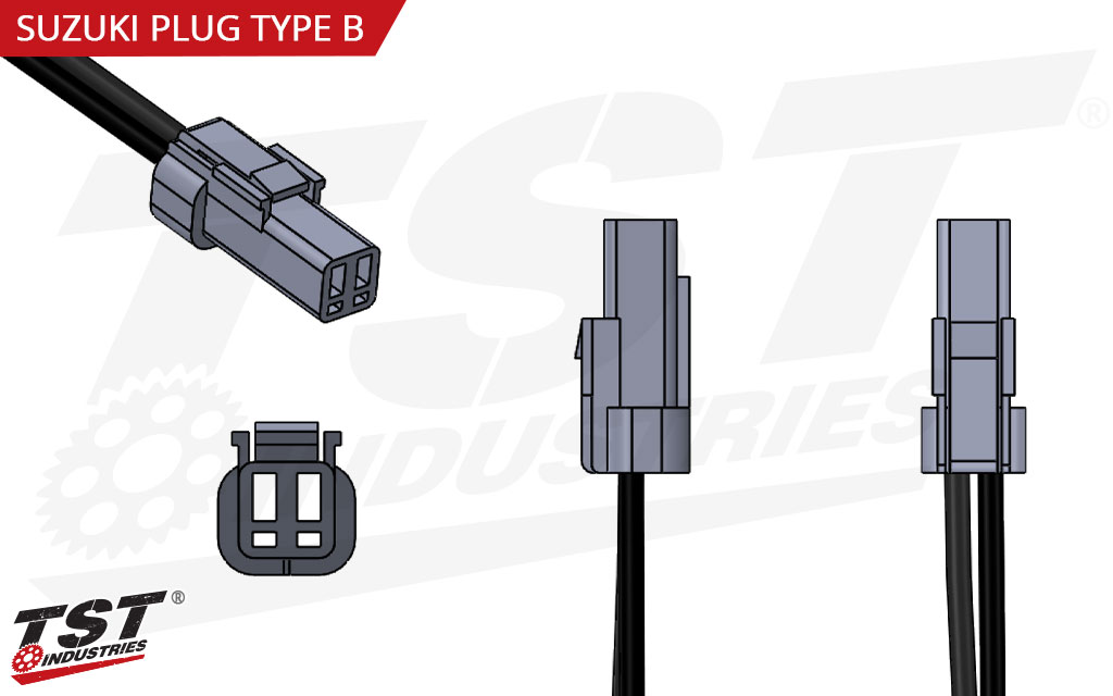 Diagram of OEM-style Suzuki plug.
