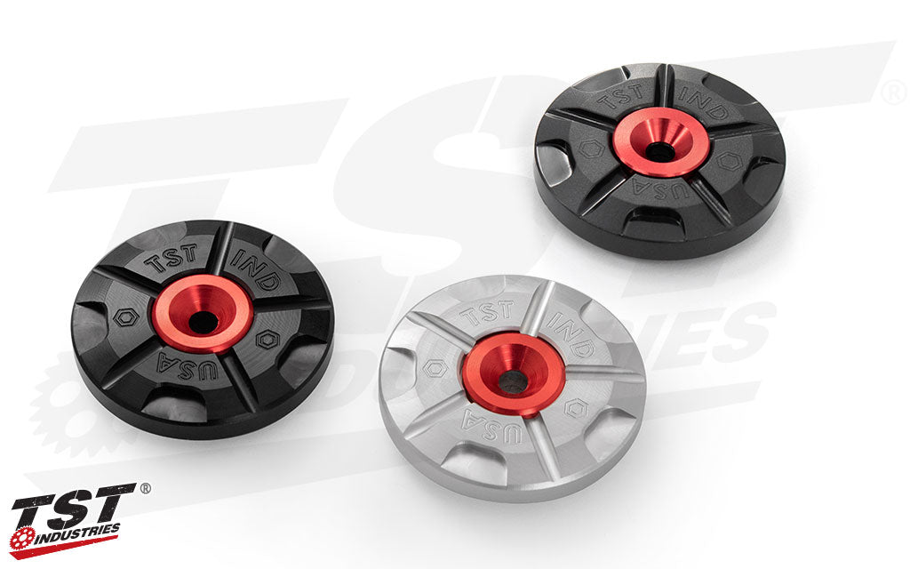 Compare the large garnish washer options with the red inner washer