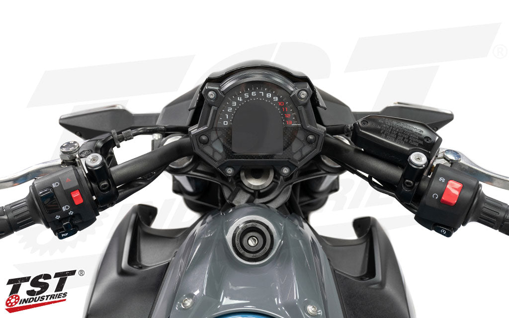 Cover the unsightly holes left behind from removing the stock bar mount mirrors.