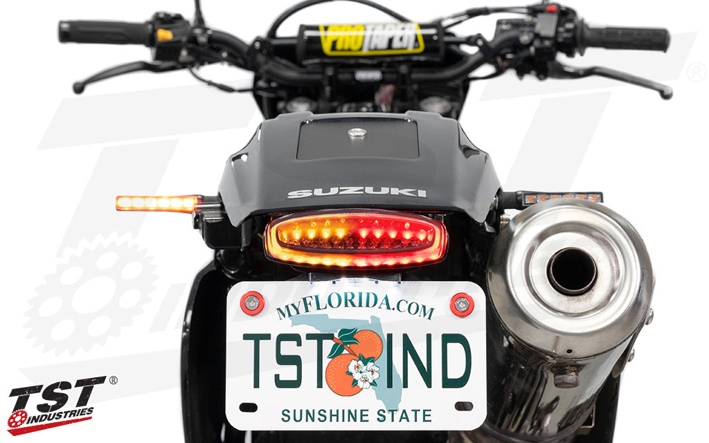 Can be used in conjunction with our LED Integrated Tail Light and Fender Eliminator.