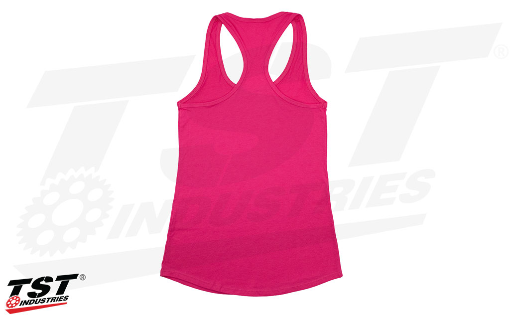 Racerback tank cut.