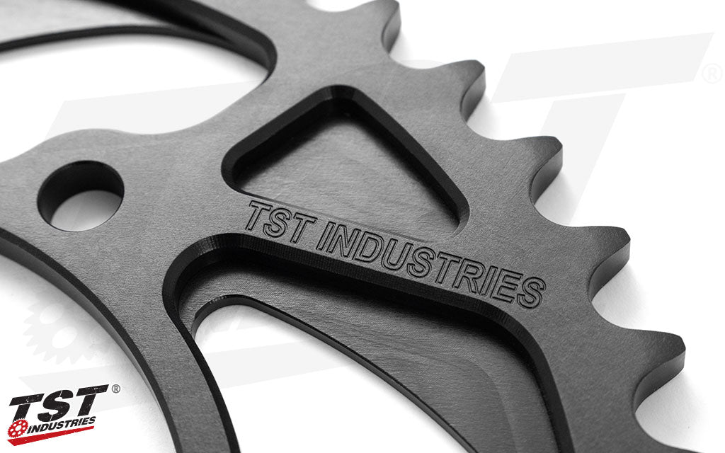 Ultra lightweight 7075-T6 aluminum alloy construction improves performance and durability on your Kawasaki.