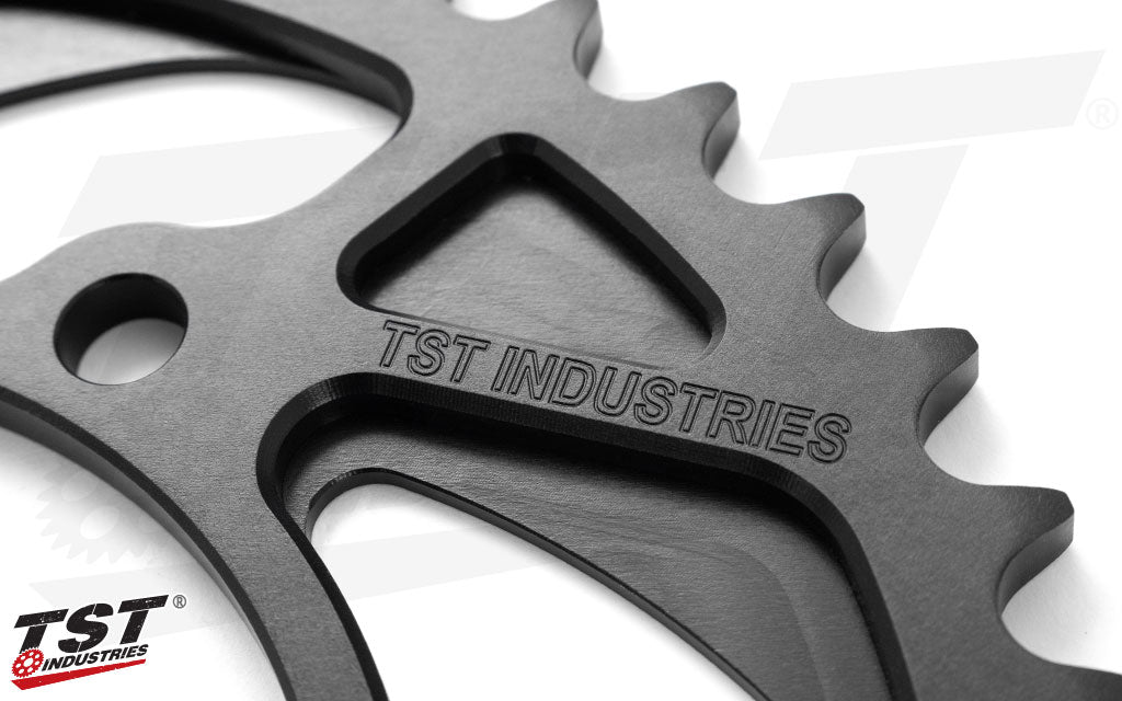Black Anodized Finish Provides A Rear Sprocket That Stands Out With Style And Design.