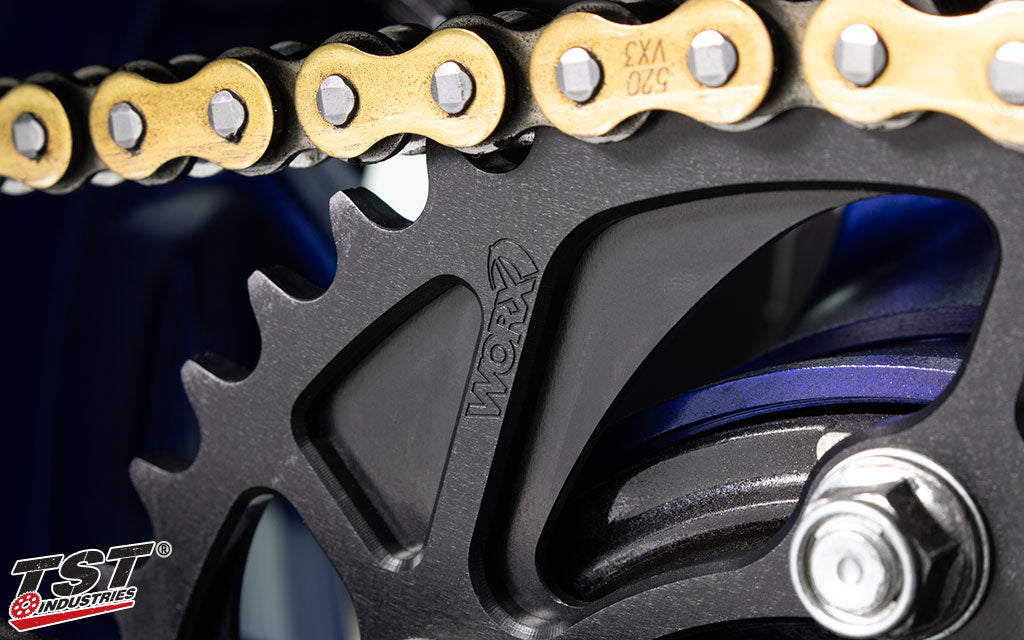 TST WORX 520 Lightweight Aluminum Rear Sprocket | Yamaha R3