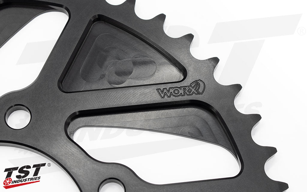 Upgrade your Kawasaki ZX-6R with a lightweight rear sprocket from TST WORX.