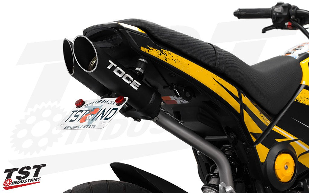 Toce T-Slash exhaust on the 2013-2020 Honda Grom.