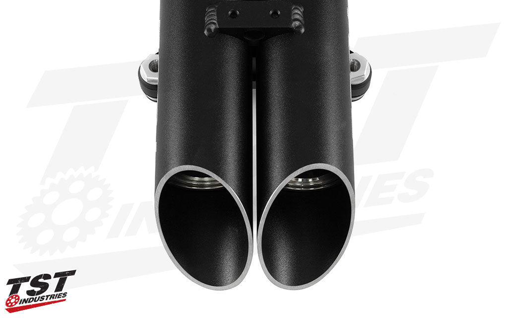 Signature Toce dual outlet design gives your Honda Grom a unique and aggressive look.