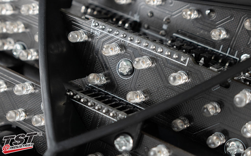 Each tail light makes use of 100 high power LEDs to provide an extremely bright light output.