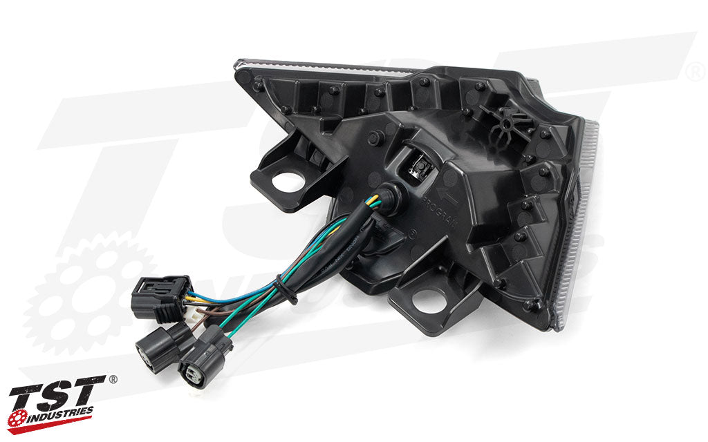 This Ninja 500 / Z500 integrated tail light has plug and play installation and an easy to reach program button.
